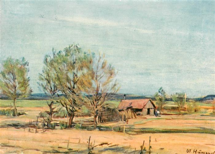 Flaach ZH Vorfruehling Kuenstlerkarte