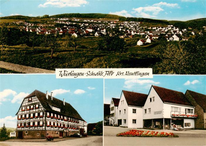 Wuertingen Panorama Lebensmittelgeschaeft Kriegs Fachwerkhaus