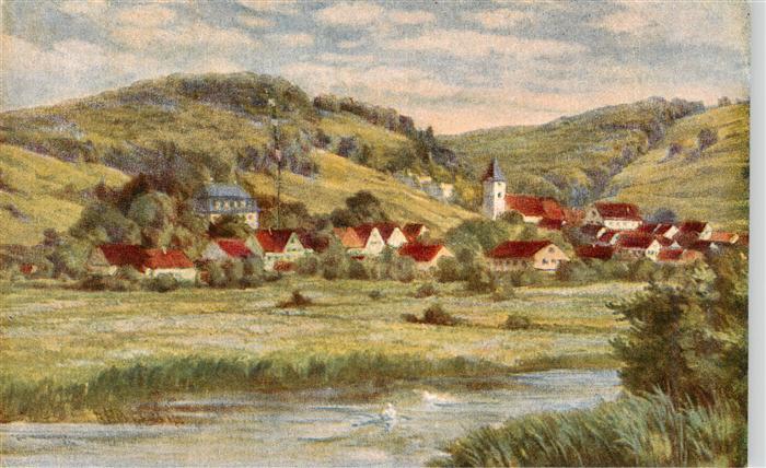 Buttenhausen Muensingen F. Hummel Kuenstlerkarte