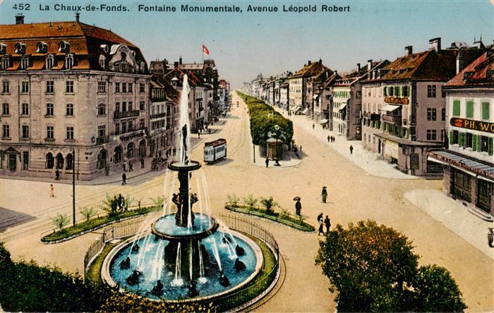 La Chaux-de-Fonds NE Fontaine Monumentale Avenue Léopold Robert