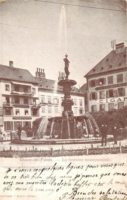 La Chaux-de-Fonds NE La fontaine monumentale
