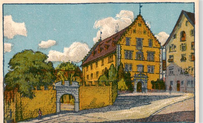 Schaffhausen  SH Rathaus Steinzeichnung