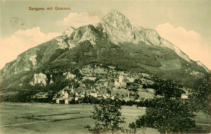 Sargans SG mit Gonzen
