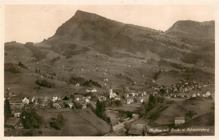 Nesslau SG mit Stock und Schindelnberg