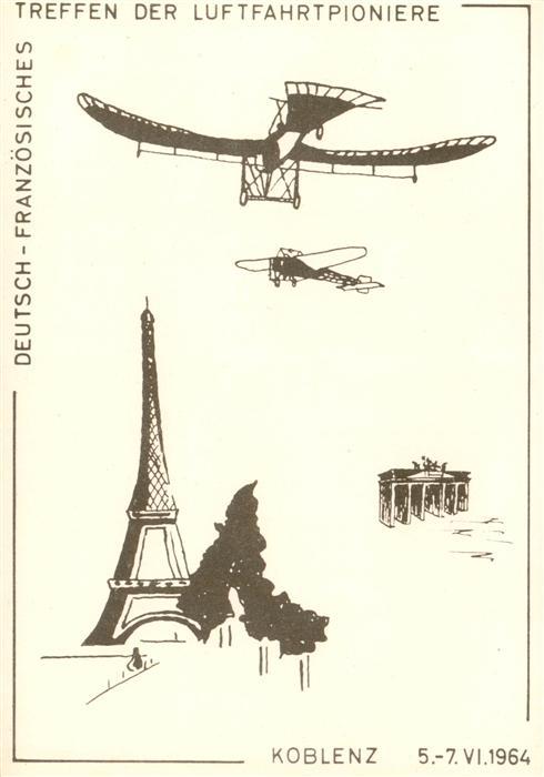 Koblenz  Rhein Deutsch Franzoesisches Treffen der Luftfahrtpioniere 1964