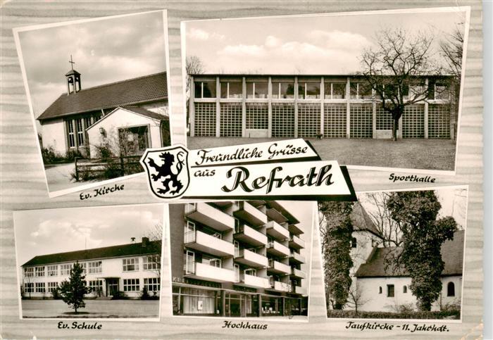 Refrath Bensberg Bergisch-Gladbach Ev Kirche Sporthalle Ev Schule Hochhaus Taufk