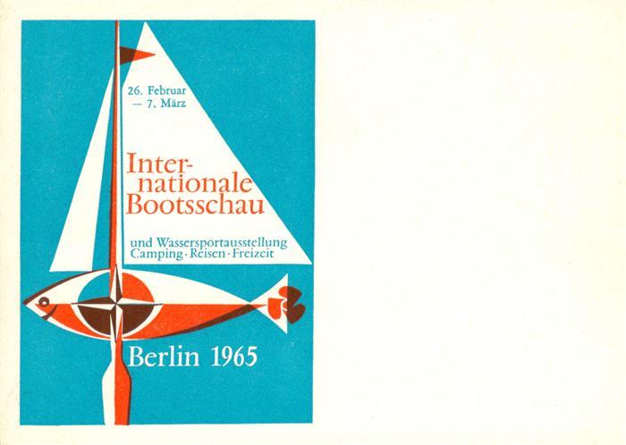 BERLIN  CITY Internationale Bootsschau Berlin 1965 Plakat