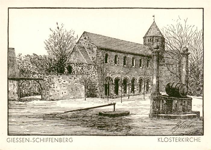 Giessen  Lahn Klosterkirche Kuenstlerkarte