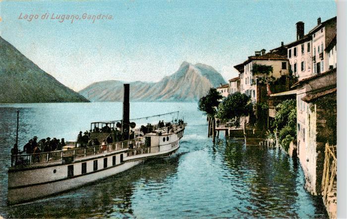 Gandria Lago di Lugano Panorama Fahrgastschiff