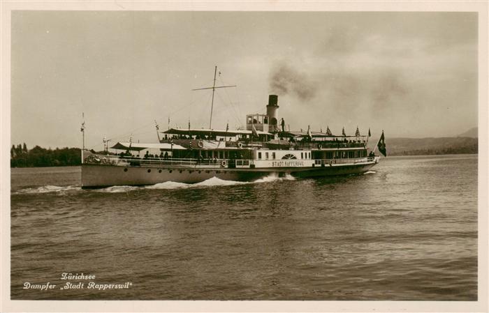 Zuerichsee ZH Dampfer Stadt Rapperswil