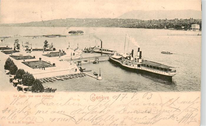 Geneve GE La Rade vue vers Cologny