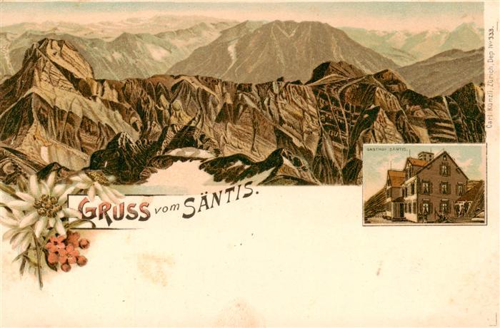 Saentis 2504m AR Panorama Gasthof Saentis