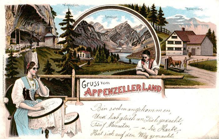 Appenzeller Land IR Wildkirchli Seealpsee Bauernhaus
