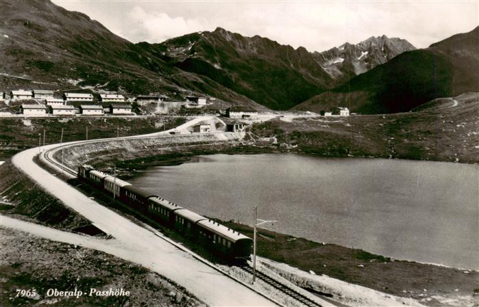Oberalppass 2762m GR Panorama Eisenbahn