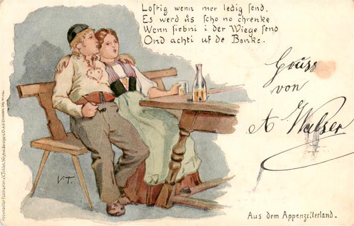 Appenzeller Land IR Paar im Wirtshaus