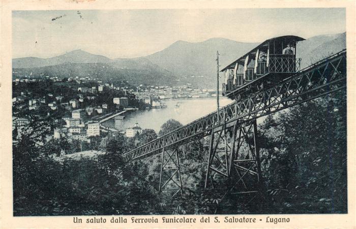 Lugano Lago di Lugano TI Ferrovia Funicolare del San Salvatore