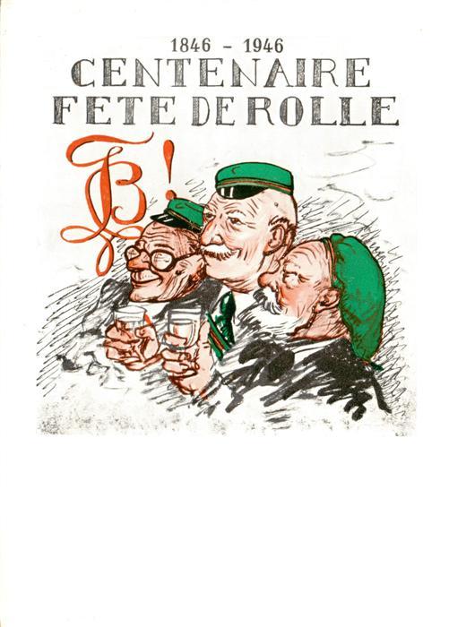 Rolle  VD Centenaire Fete de Rolle Karikatur