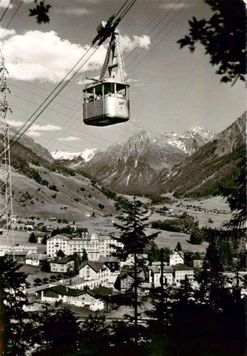 Klosters GR Luftseilbahn Klosters Gotschnagrat Parsenn mit Silvrettagruppe