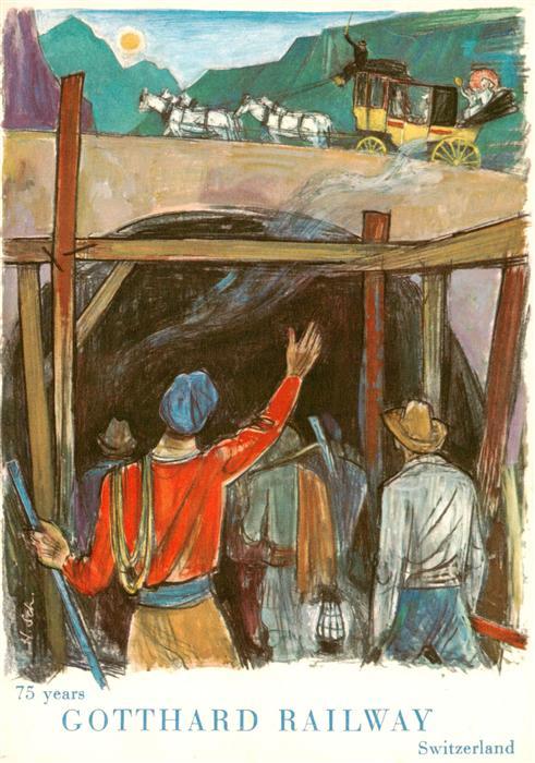 Gotthardbahn 75 Jahre Gotthard Railway Switzerland