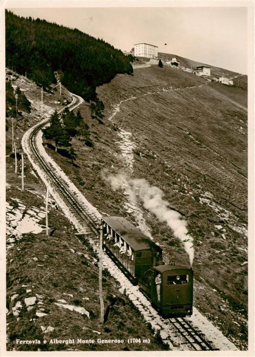 Monte-Generoso 1704m Lugano TI Ferrovia e Alberghi Monte Generoso