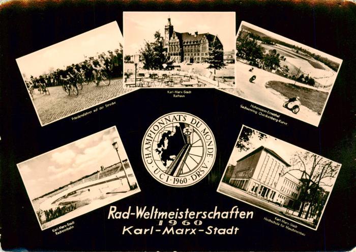 Karl-Marx-Stadt CHEMNITZ Rad Weltmeisterschaften 1960 Friedensfahrer auf der Str