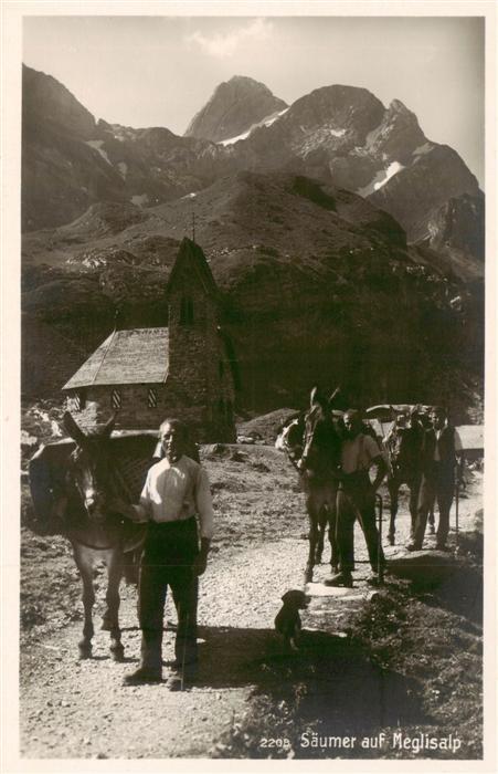 Meglisalp 1520m Altmann AR Lasttiere Bergkirche Saeumer Appenzeller Alpen