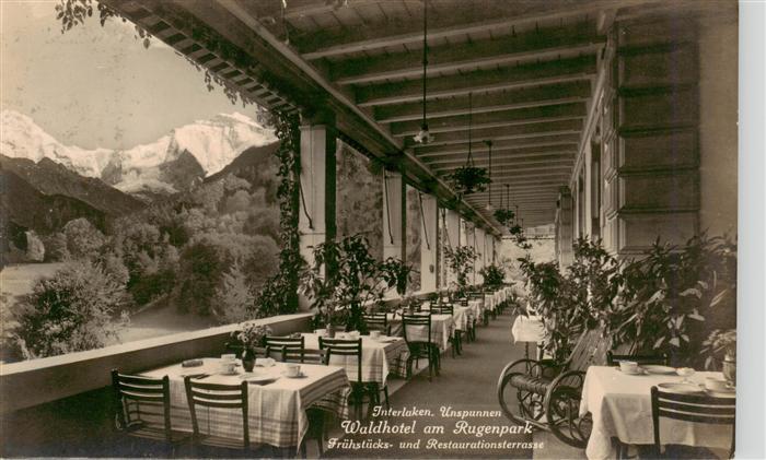 Interlaken BE Waldhotel am Rugenpark Terrasse