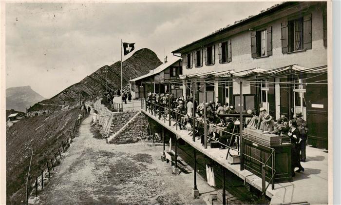 Brienzer-Rothorn 2350m Brienzerrothorn BE Hotel Brienzer Rothorn Terrasse