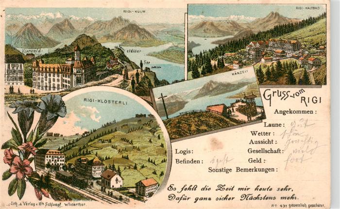 Rigi Staffel Rigi-Kulm Vierwaldstaettersee Rigi Kloesterle Rigi Kaltbad Kaenzeli