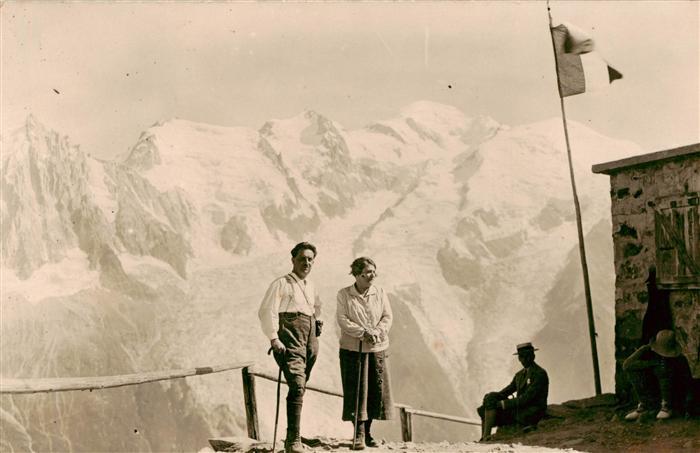 Finhaut Finshauts VS Bergsteiger auf Berghuette