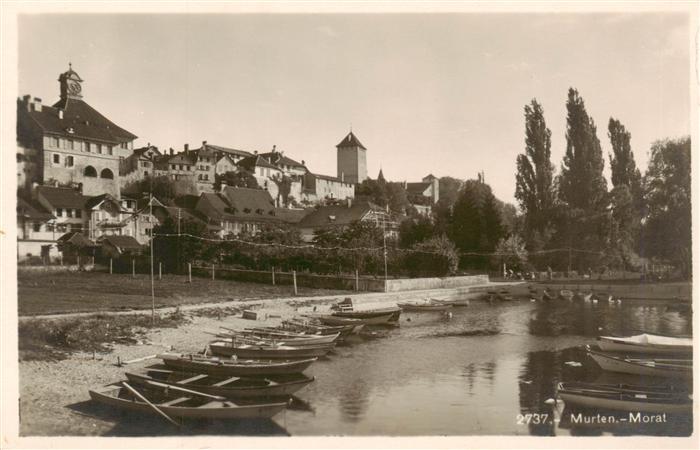 Murten Morat FR Panorama Bootsliegeplatz