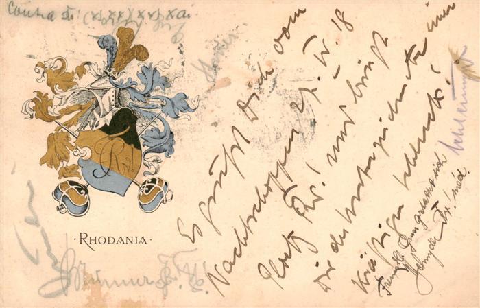 Geneve GE Wappen Burschenschaft Rhodania