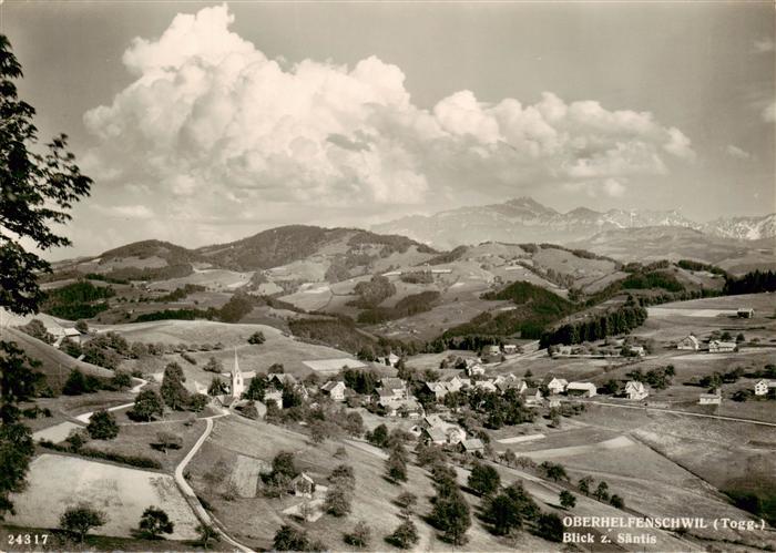 Oberhelfenschwil SG Panorama Blick gegen Saentis Appenzeller Alpen