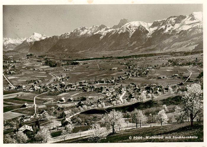 Wattenwil BE Fliegeraufnahme mit Stockhornkette