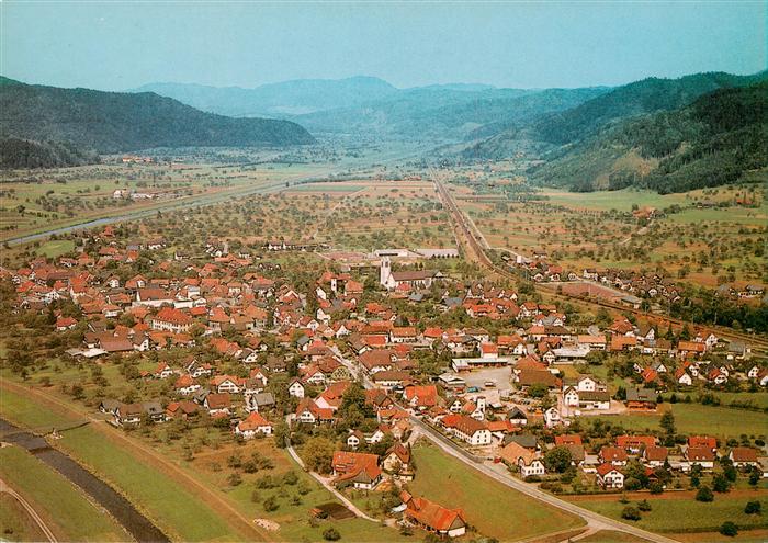 Biberach Kinzigtal Baden Fliegeraufnahme mit Brauereigasthof Sonne