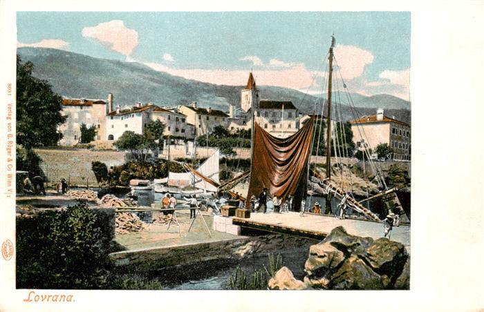 Lovrana Lovran Laurana Croatia Hafenpartie Panorama