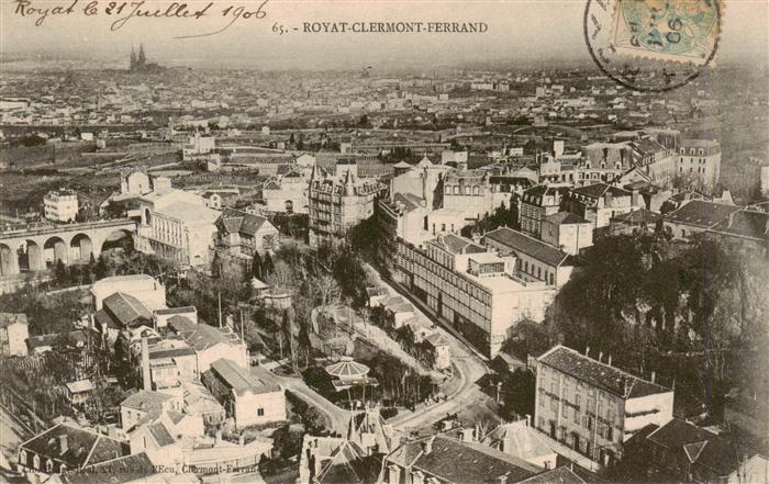 Royat 63-les-Bains Clermont Ferrand Vue aerienne