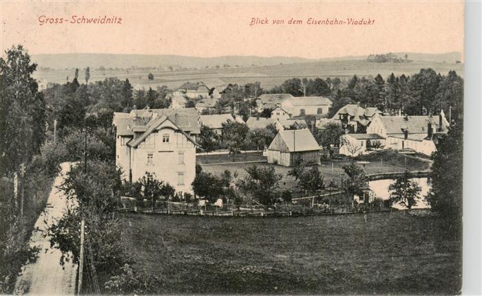 Gross-Schweidnitz Grossschweidnitz Loebau Sachsen Blick von dem Eisenbahn Viaduk