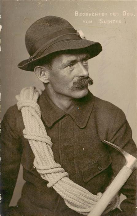 Saentis 2504m AR Beobachter des Observatoriums vom Saentis