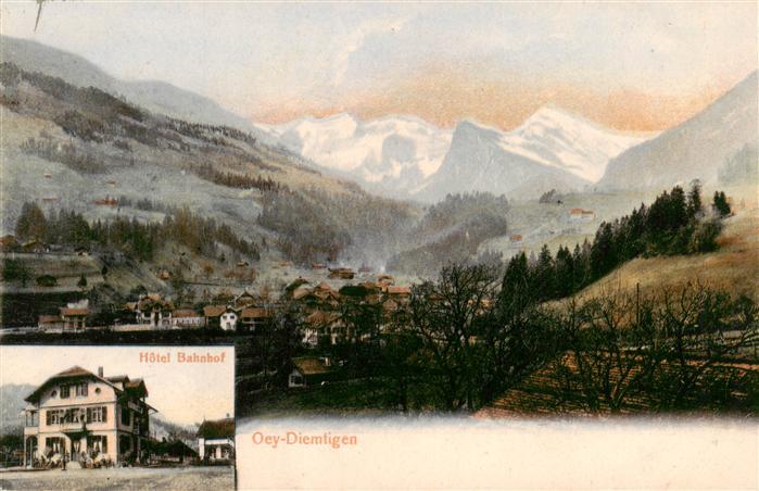 Diemtigen BE Panorama Alpen Hotel Bahnhof