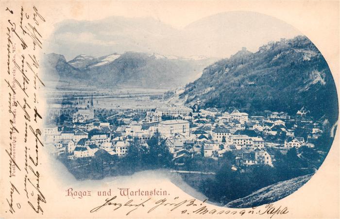 Ragaz Bad SG Panorama und Wartenstein