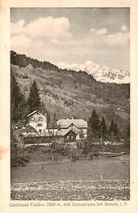 Seewis GR Gasthaus Fadaera mit Scesaplana