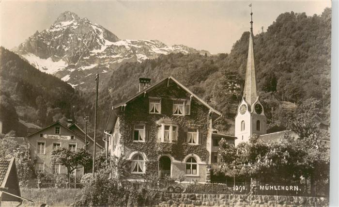 Muehlehorn Walensee GL Ortsmotiv mit Kirche