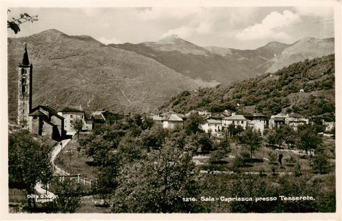 Sala-Capriasca Tesserete TI Panorama mit Kirche