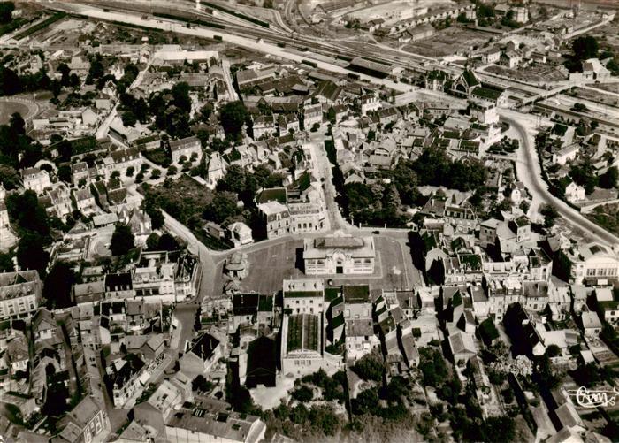 Chauny 02 Aisne Vue aerienne Place du Marche et le Marche Couvert