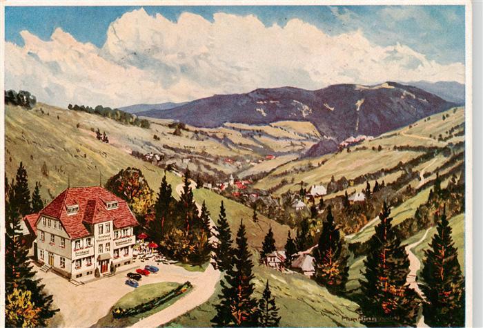 Wieden Schwarzwald Berghotel Wiedener Eck Illustration