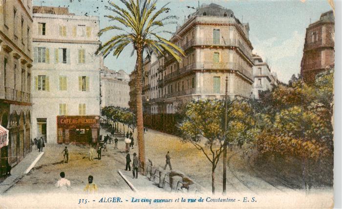 Alger Algier Algerie Les Cinq Avenues et Rue de Constantine
