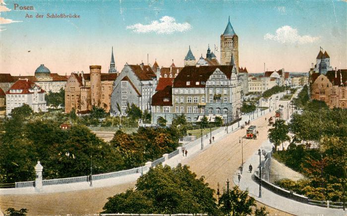 Posen Poznan An der Schlossbruecke Feldpost