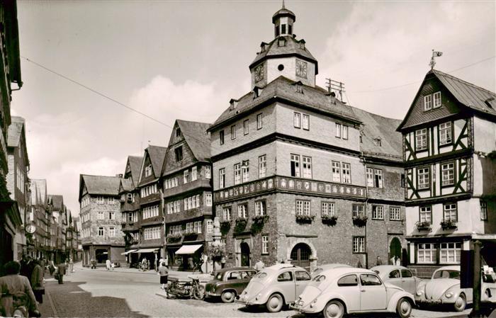Herborn Hessen Marktplatz mit Rathaus Altstadt