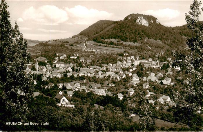 Heubach  Wuerttemberg Panorama mit Rosenstein Schwaebische Alb
